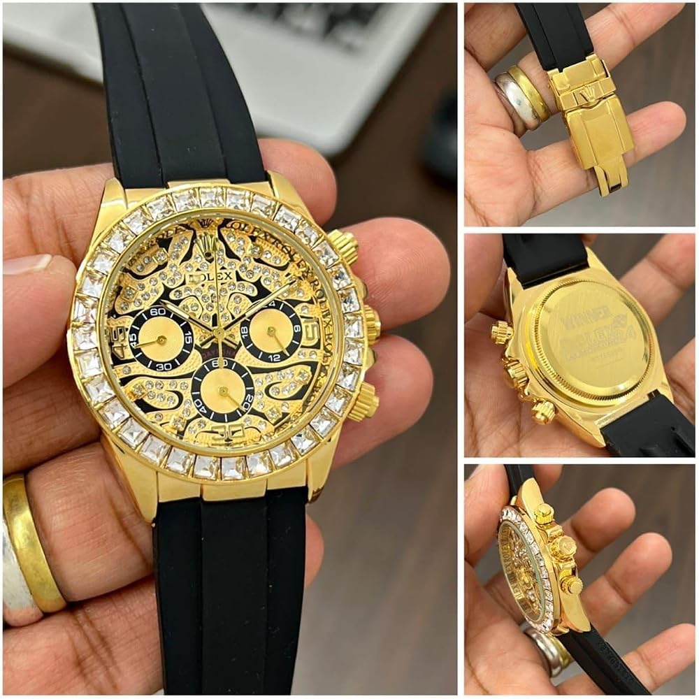 Rlex diamond Tiger Print Dail